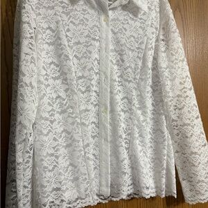Elegant White Lace Blouse